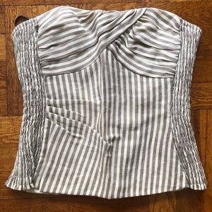 Nanette Lepore Linen Bustier Top